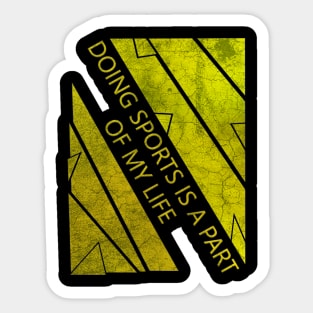 yellow workout T-shirt Sticker